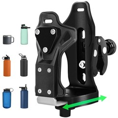 Upgraded Motorcycle ATV Cup Holder Anti Theft, Extra Large Bike Water Black