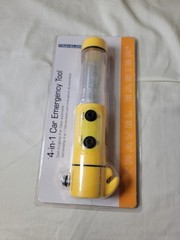 Travelon 4-In-1 Emergency Car Tool, Yellow, New in Package