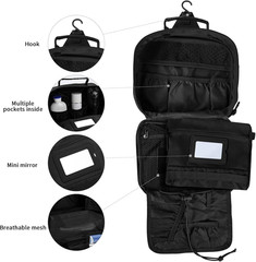 Tactical Travel Toiletry Bag for Men and Women, Hanging Travel Toiletry Organize