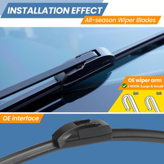 2 Wipers for Chevy City Express 18-15 /Hyundai Accent 11-06 /Kia Rio Rio5 11-06