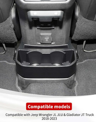 Backseat Cup Holder Floor Console Mounted Drink Holder Rear Storage Organizer wi