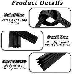 4 Pack Windshield Wiper Blades Refills, DIY Adjustable Windscreen Wiper Rubber S