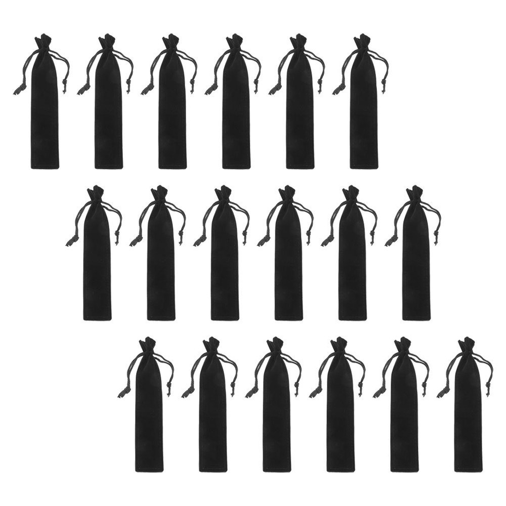 30 Pcs Fabric Velvet Pencil Pouches Drawstring Pen Bags Soft Pen Cases For Women