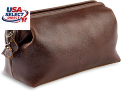 Premium Genuine Leather Toiletry Bag for Men – the Ultimate Travel Dopp Kit and