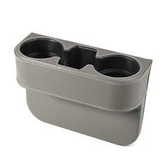 Gray Multifunctional Car Cup Holder Seat Organizer Gap Standard,