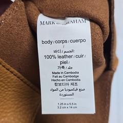 Mark & Graham Electronics Charger Roll Organizer In Camel Genuine Leather