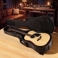 Acoustic Guitar Bag, 47.1 Inch, Hard-Shell Protective Travel Carrying Case with
