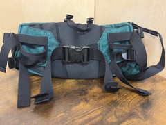 The North Face Teal Black Waist Pack Hiking Travel Lumbar Belt Bag Unisex Nylon