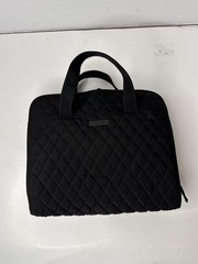 Vera Bradley Black Quilted Hanging Toiletry Bag Travel Makeup Cosmetic Organizer