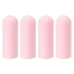 4Pcs Travel Bottle Covers Silicone Toiletry Sleeves Pink Small 0.88&Prime; Dia