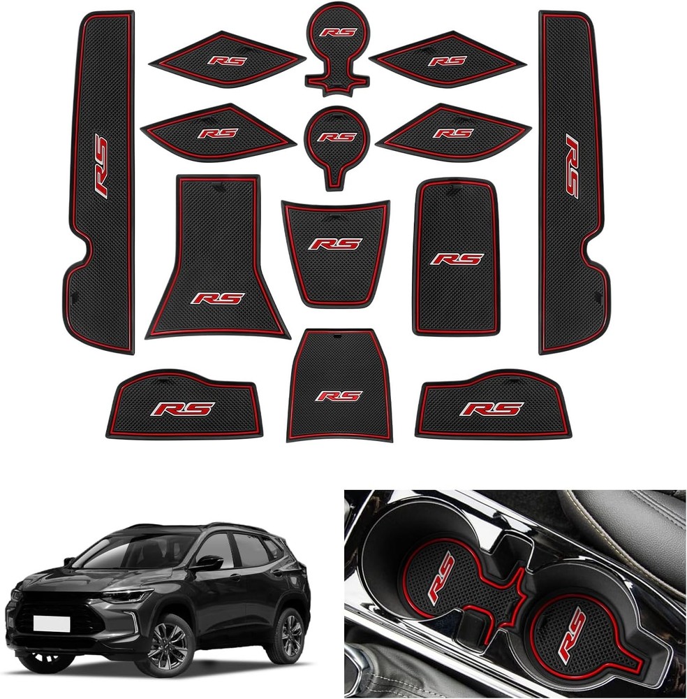 for 2024 2025 2026 Chevy Trax Accessories Door Slot Mat 2024 2025 red