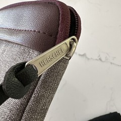 The Herschel Supply Co. Gray Burgundy Virgin Atlantic Pouch Bag Amenity Kit