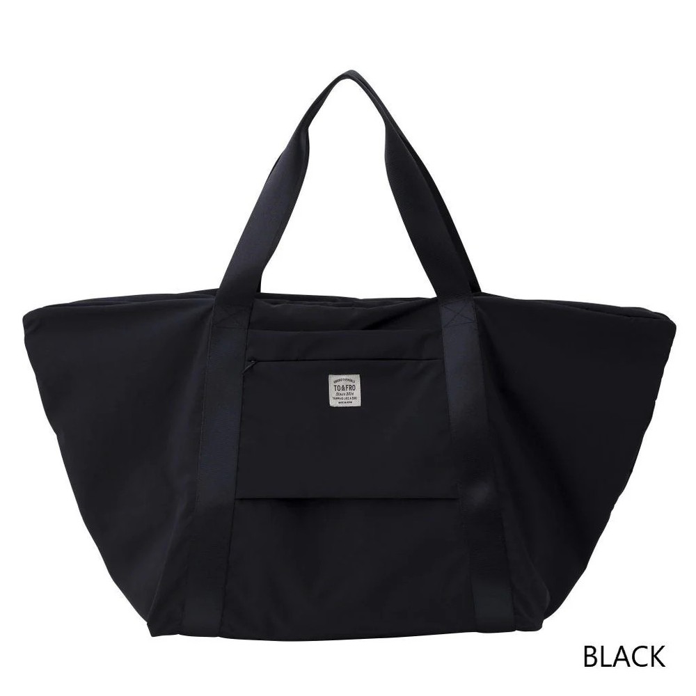 TO&FRO Carry-On Tote Bag Plain Black Packable Water-Repellent 32.2L Regular