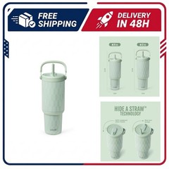 Ello Oasis Go+ 32 oz Insulated Tumbler Straw Leakproof Jadeglow