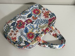 White Floral Rectangle Travel Organizer