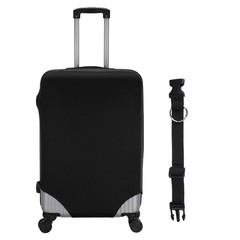 Travel Luggage Cover XS(19-20 Inch) Washable Elastic Suitcase Covers, Black