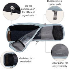 Long Compression Cube – Lightweight Travel Accessory Compression Packing Cube fo
