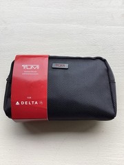 TUMI for Delta Amenity Kit Complete Travel Pouch Sleep Mask Toiletry Set