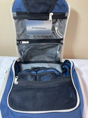 NWT L.L. Bean Personal Organizer Hanging Toiletry Travel Bag Blue Nylon
