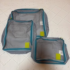 Mesh Clothing Packing Cubes Travel Luggage and Backpack Organizer Set Of 3