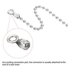Ball Chain Connector, for 2.4/3.2/4.5/6mm Beads Ball Chains, Silver 60pcs