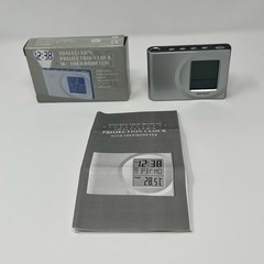 Travel Projection Alarm Clock w/ Thermometer LCD Backlight Travel Calendar