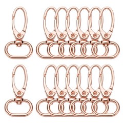 For 14 Pcs Joint Hooks, 4/5&Prime; Metal Keychain, Rose Gold