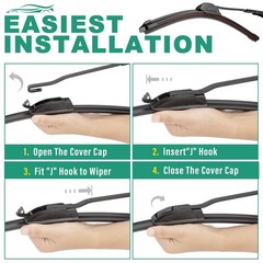 26&Prime; 19&Prime; 16&Prime; Windshield Wiper Blades Replacement for Toyota Prius 2010 2011 2012