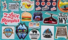 46 – DIFFERENT US STATE & OTHER TRAVEL DECALS – VINYL STICKERS – USA – SOME RARE