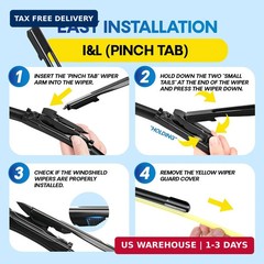 5 PLUS 22 and 22 Inch Front Wiper Blades 2-Pack, Size Pair Options | Windshield