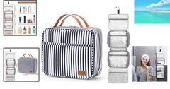 Waterproof Toiletry Organizer with Hook – Perfect for Stylish Women Travelers
