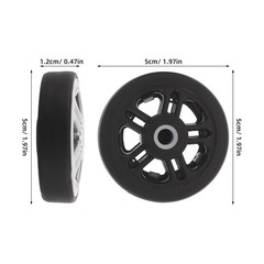 4 Pcs Suitcase Replacement Wheels Swivel Luggage Spare Accessory