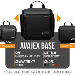 Travel Toiletry Bag for Men and Women – (10.6”X10.6”X3.2”) Large Hanging Toiletr