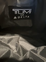 TUMI for Delta First Class Small Pouch Zippered Soft Travel Case Dopp Kit Bag
