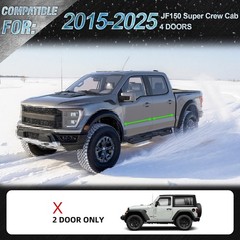 6&Prime; Running Boards Side Steps For 2015-2024 Ford F-150 Super Crew Cab Nerf Bars.