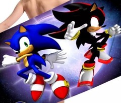 Sonic Beach Towel Bath Sheet Model Of Your Choice 75×150cm Shadow Silver