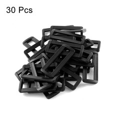 30pcs Black Plastic Slide Bar Buckles for 2&Prime; Fabric Shoulder Strap