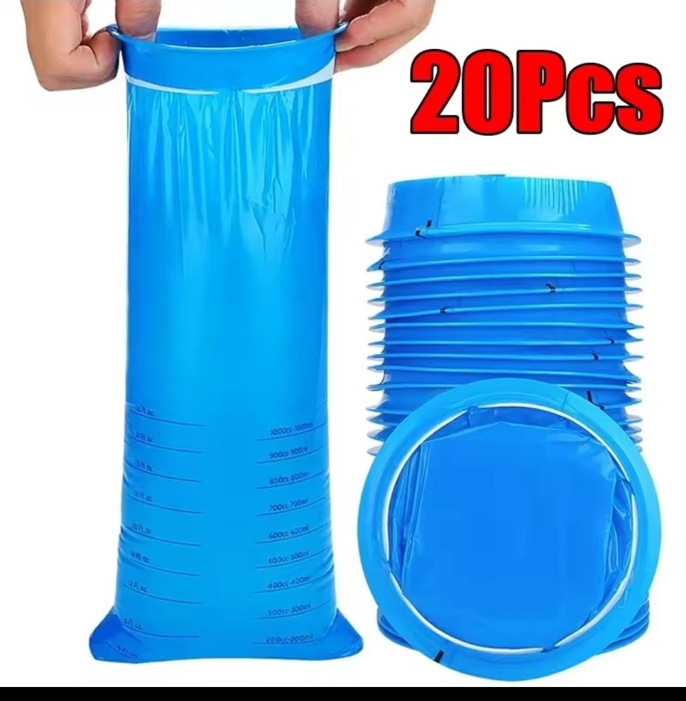 20 Pack Barf Bags Disposable, Puke Bags, 1000ml High Density Vomit Bags