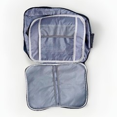 TROTY Travel Document Organizer Case with Combination Lock Blue Denim