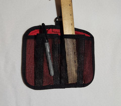 Vintage LL Bean Red Travel Toiletry MakeUp Hanging Organizer Expanding Bag Large