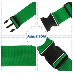 2&Prime; x 6.5&prime; Luggage Strap Polyester Adjustable Suitcase Belt Green 2pcs