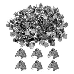 280Pcs 6mm Tape Terminals with DIY Staples, Ball Pattern, Black