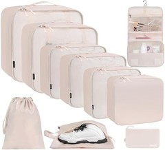 6 Set/8 Set/10 Set Packing Cubes Various Sizes Packing Cream 10 Set-full Mesh