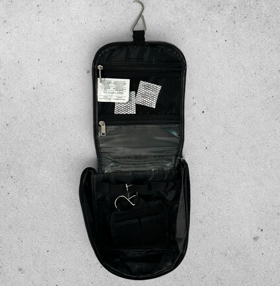 American Tourister Hanging Toiletry Bag Travel Organizer Cosmetic Case Black
