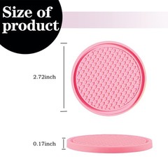 Sodcay 4 PCS Car Cup Holder Inserts, Anti Slip PVC Honeycomb 4 PCS, Pink