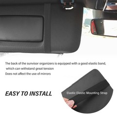 Car Sun Visor Organizer Black Faux Leather Sunglass Holder OFBAND