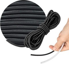 10mx4mm Marine Grade Bungee Shock Cords Elastic Tie Down 4mm Black, Black