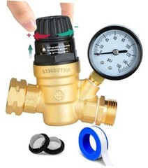 RV Water Pressure Regulator for RV Camper. Brass Lead-Free Adjustable Camper