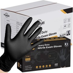 TitanFlex Disposable Nitrile Exam Gloves, X-Large, 09 Black (Xl, 1000ct)
