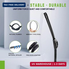 26 » 16 » PARRATI Wiper Blades OEM Quality All-Season Windshield 2 Pack